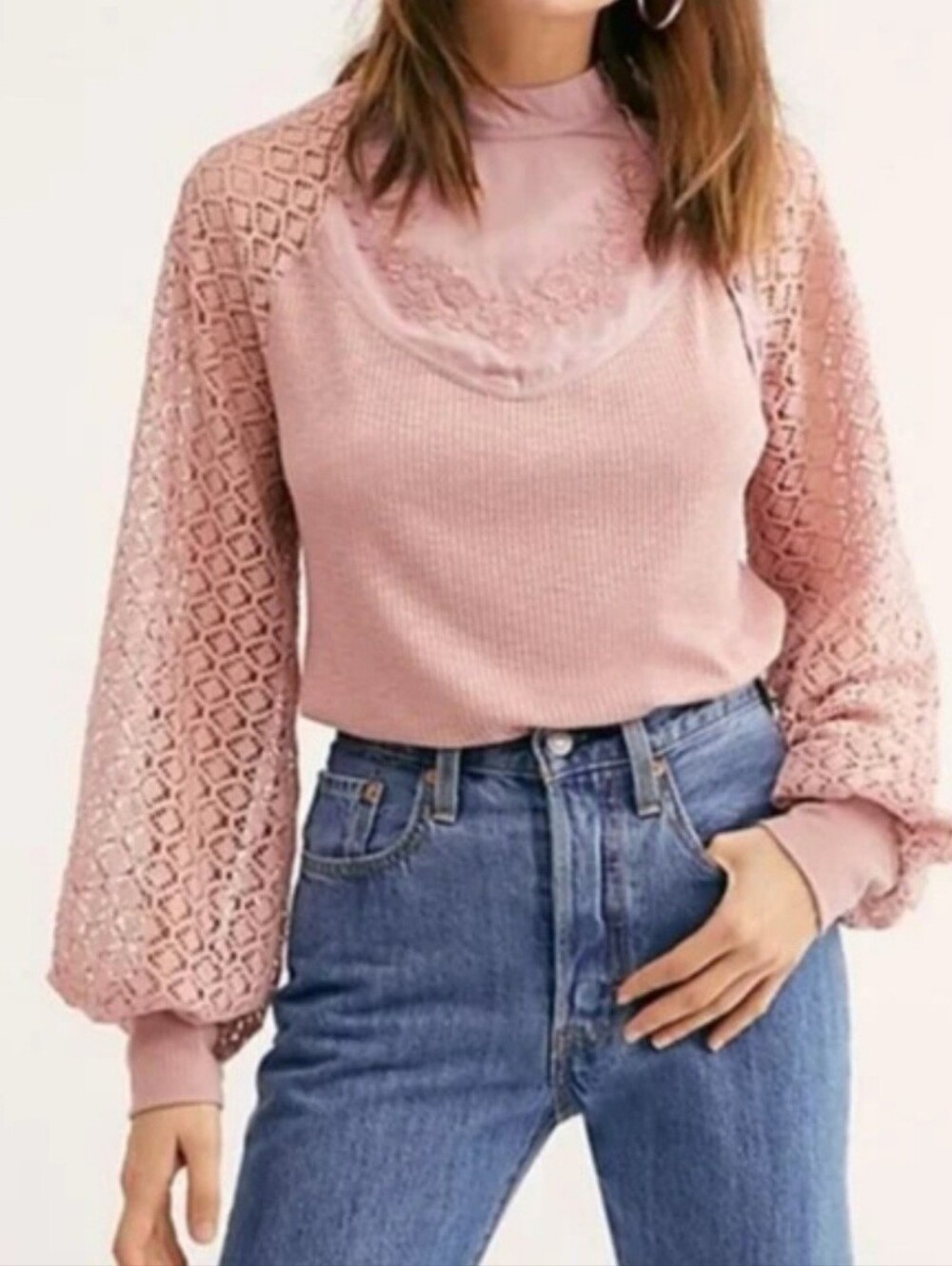 NWT Free People Sweetest Thing Thermal in Blush XS CALL OUT SEE BELOW**